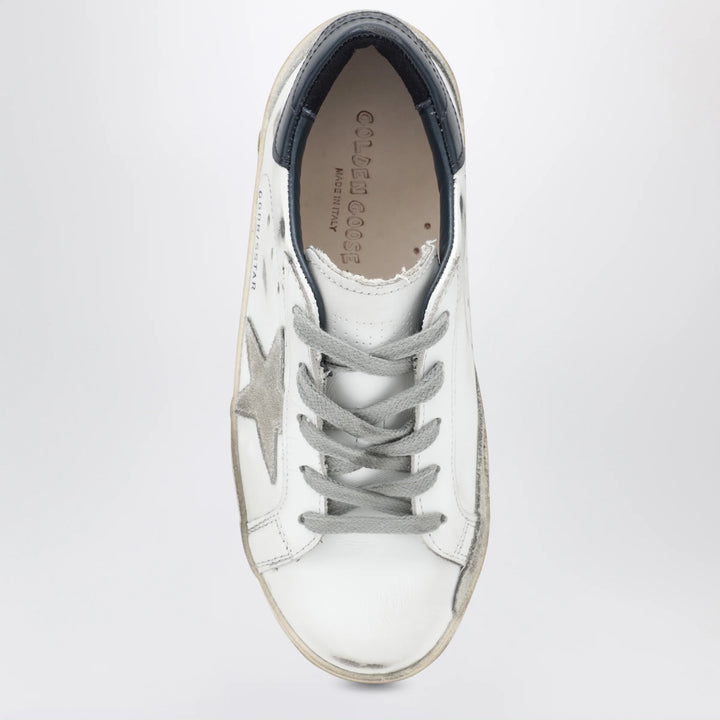 Golden Goose - Super-Star Sneakers in white/navy blue