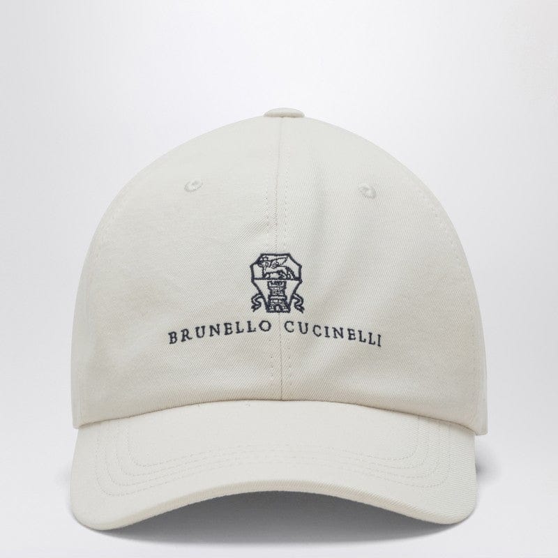 Hats Brunello Cucinelli - White cotton baseball cap - M Brand