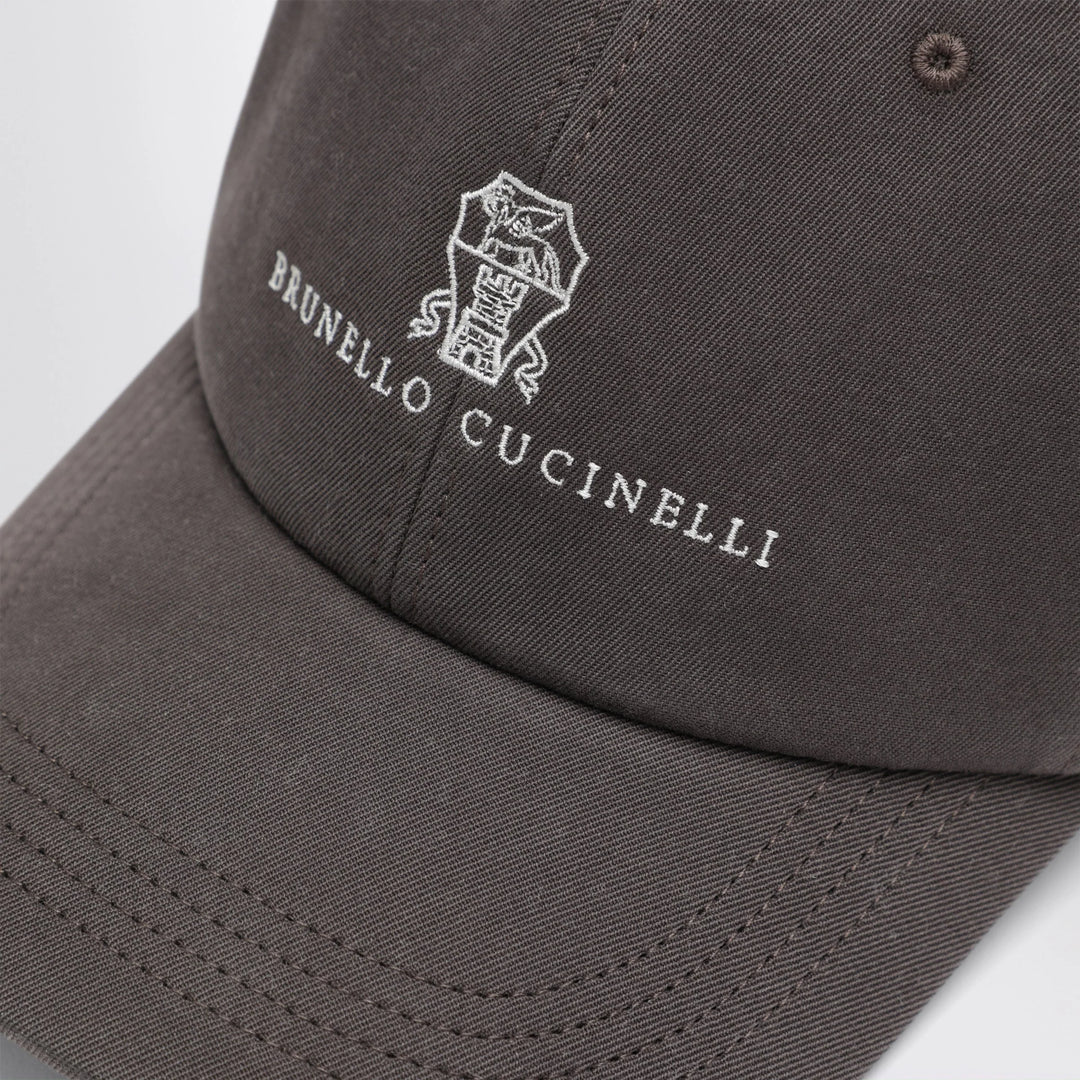 Brunello Cucinelli - Brown cotton baseball cap