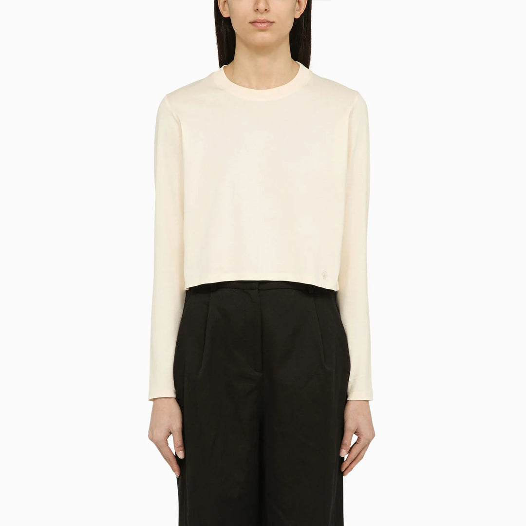 LouLou De Saison - Ivory cotton crew-neck jumper