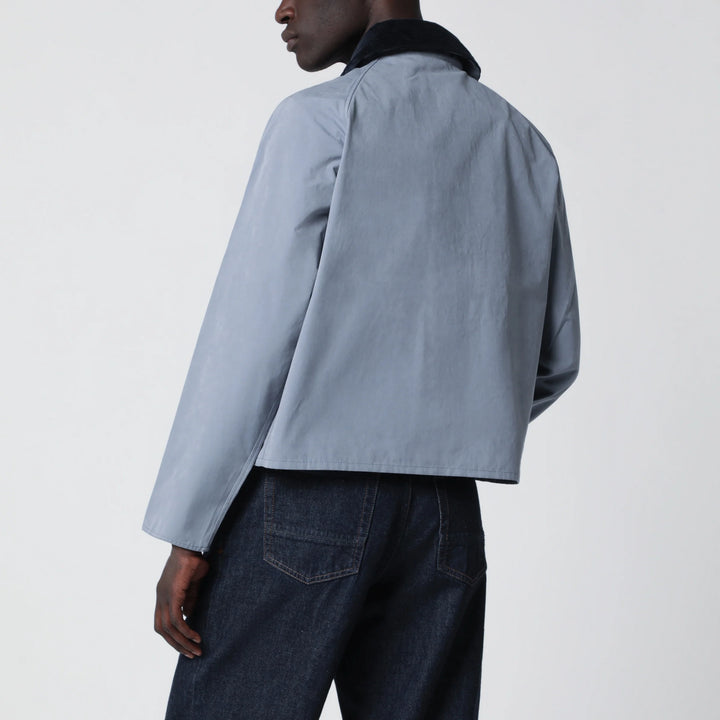 Barbour - Light blue washed Spey jacket in cotton blend