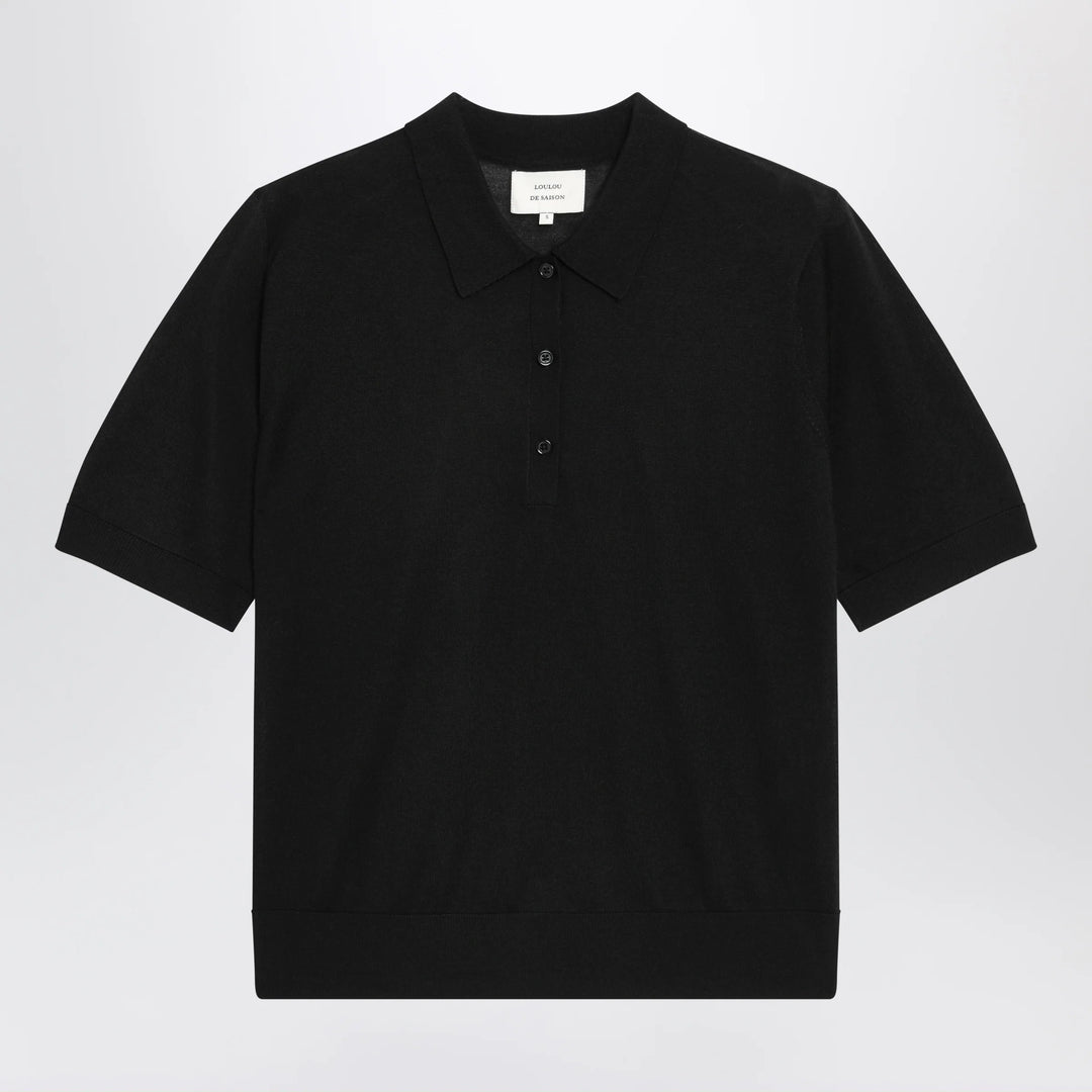 LouLou De Saison - Black Migo Fluid Cashmere Polo