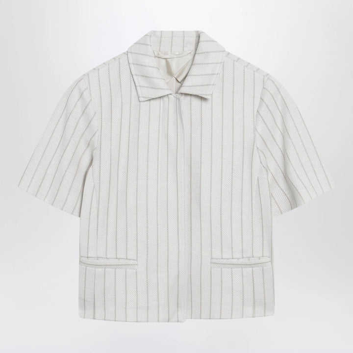 Max Mara - Pinstripe piqué jersey jacket