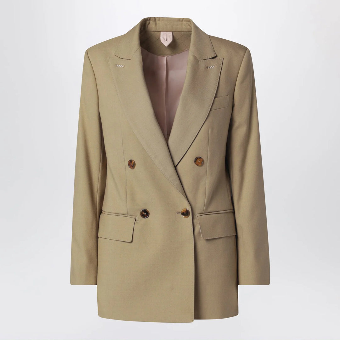 Max Mara - Camel wool-blend double-breasted jacket