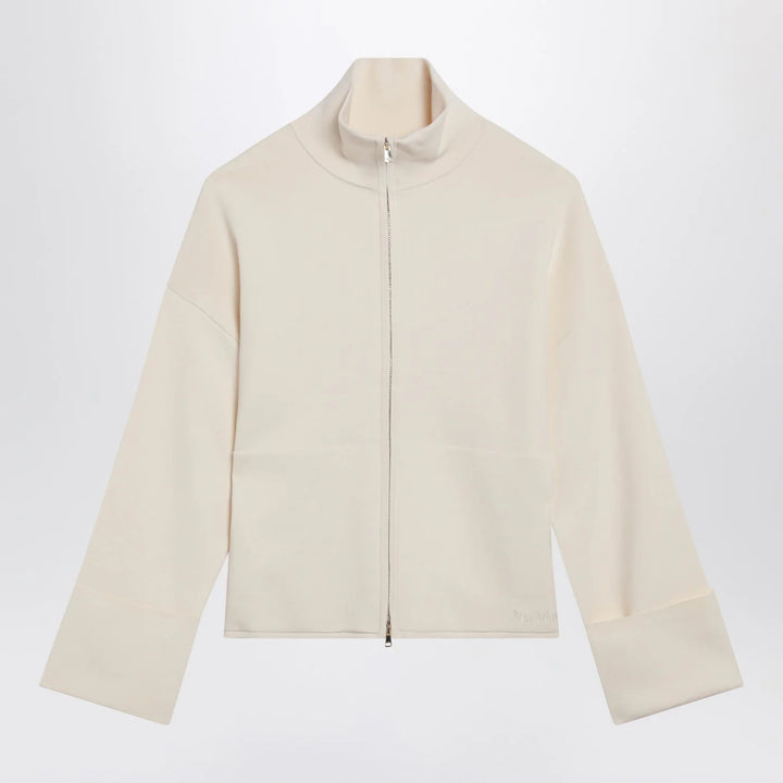 Max Mara - Ivory viscose-blend zip-up sweatshirt