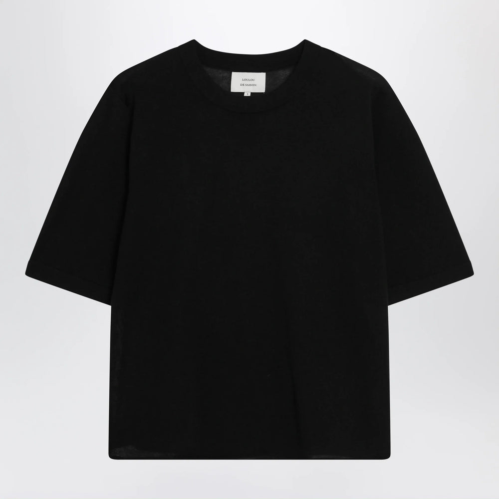 LouLou De Saison - Black Nala Fluid Cashmere Top Brand Shirts & Tops XS