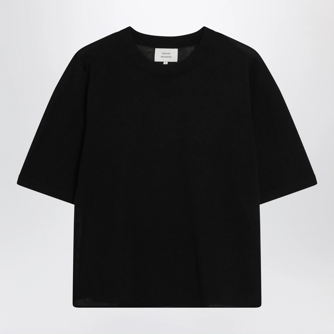 LouLou De Saison - Black Nala Fluid Cashmere Top Brand Shirts &amp; Tops XS