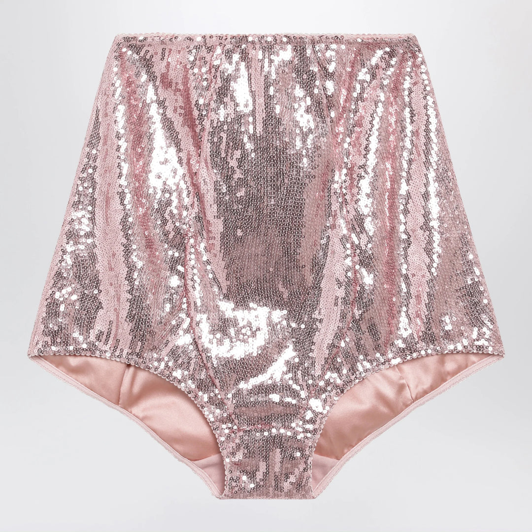 Dolce&amp;Gabbana - Pink micro-sequin culottes