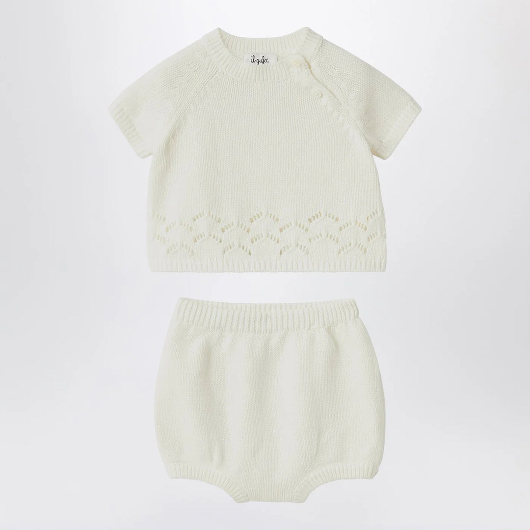 Il Gufo - White milk set in organic cotton