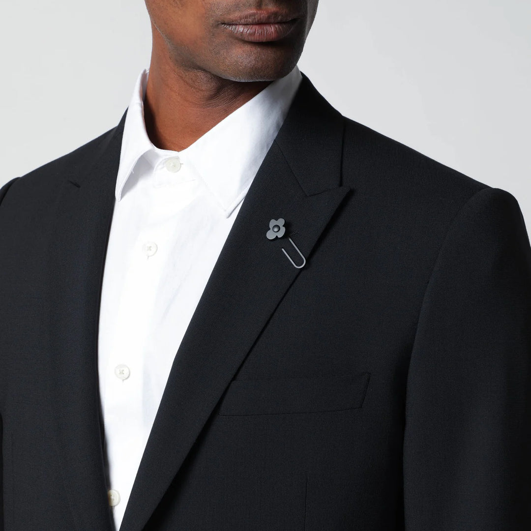 Lardini - Blue single-breasted wool-blend suit