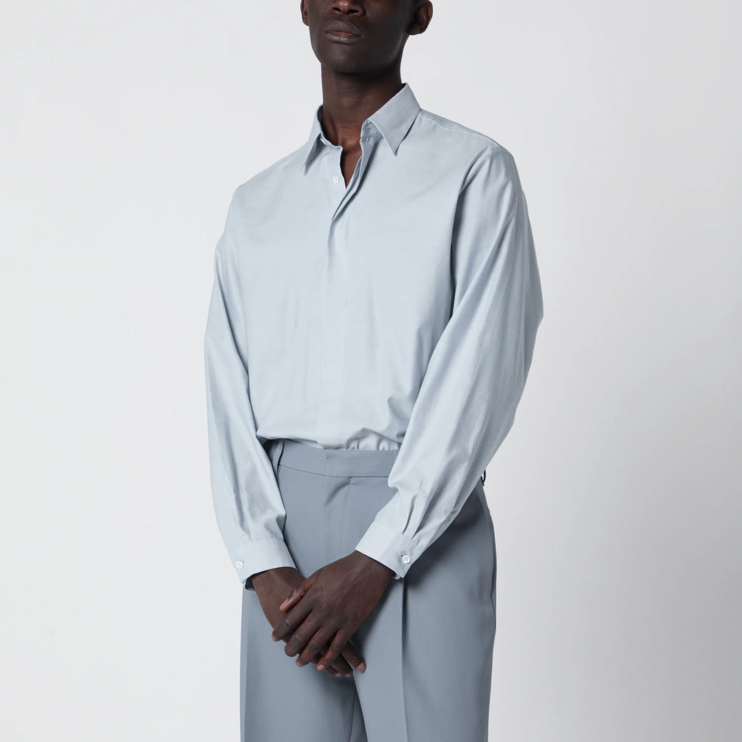 Lardini - Light Blue Cotton Blend Shirt