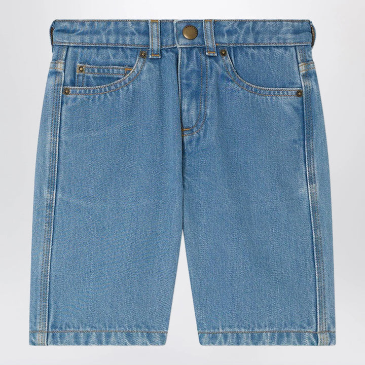 Bonpoint - Elvio blue denim bermuda shorts