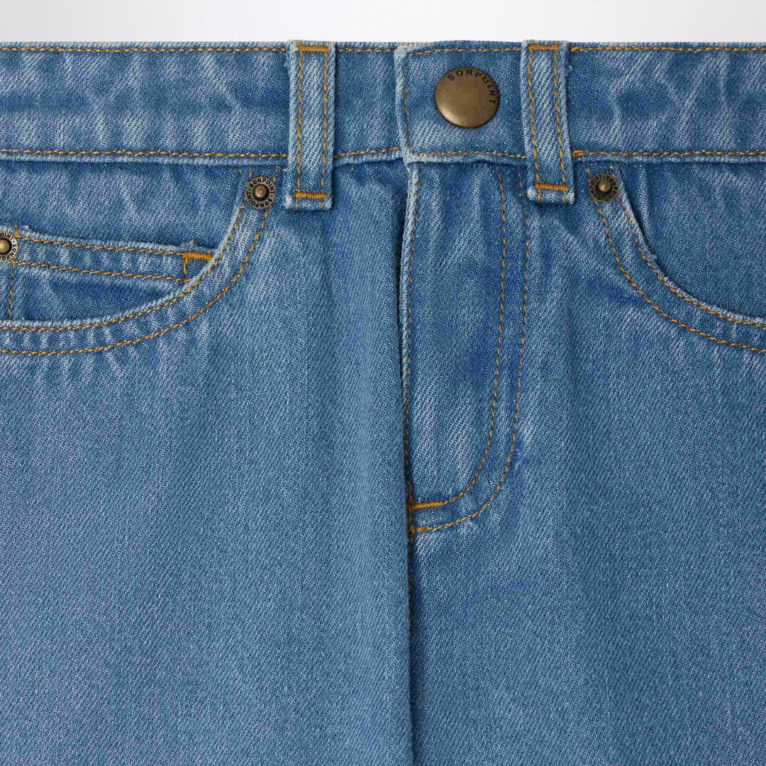 Bonpoint - Elvio blue denim bermuda shorts