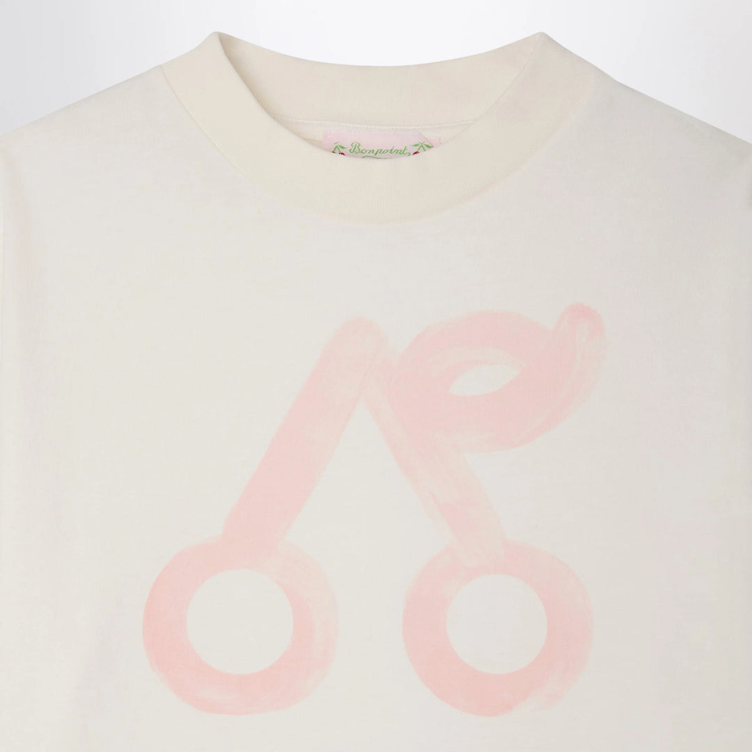 Bonpoint - Lele white T-shirt with cherry print