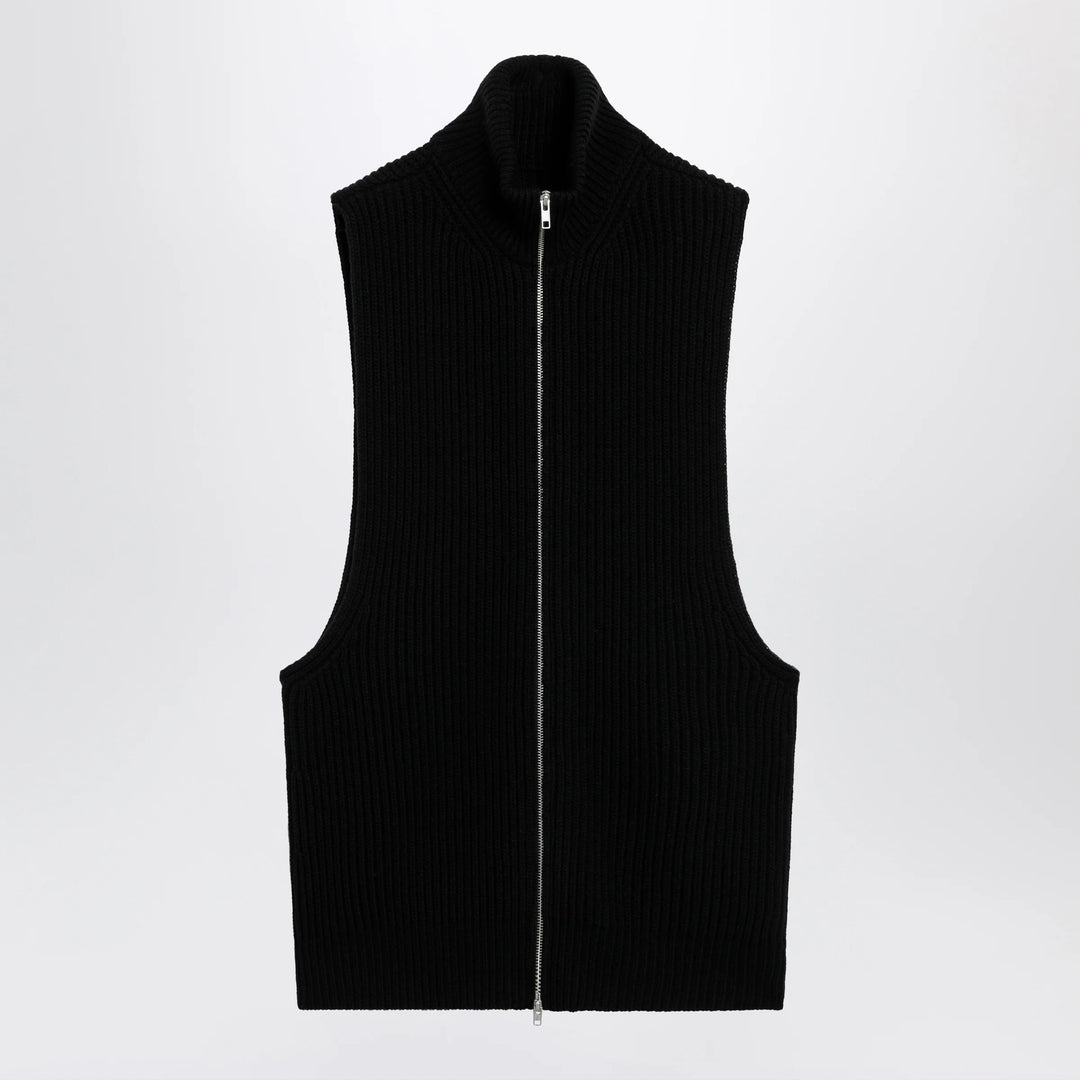 MM6 Maison Margiela - Black wool zip vest
