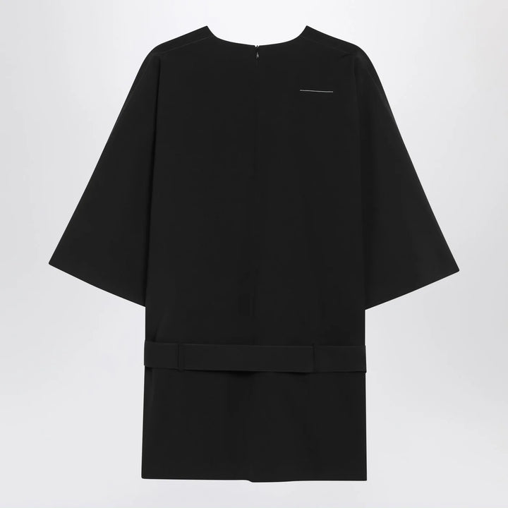 MM6 Maison Margiela - Black wool-blend mini dress