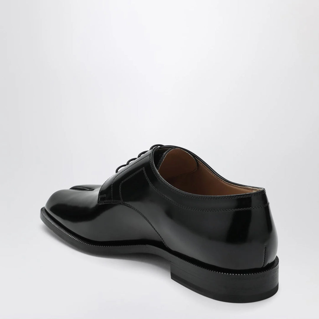 Maison Margiela - Black Tabi lace-up shoe in polished calfskin