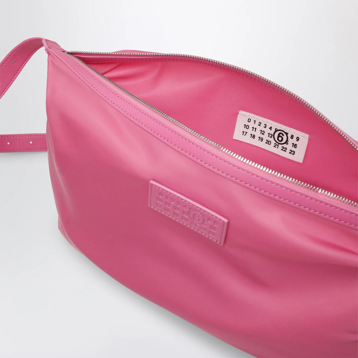 MM6 Maison Margiela - Numeric crossbody bag in nylon, carmine rose