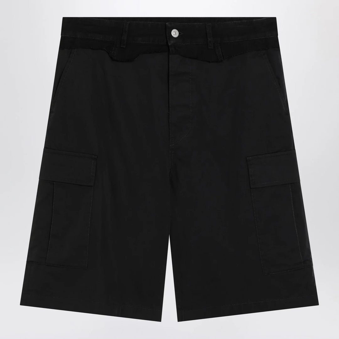 MM6 Maison Margiela - Black wool-blend cargo bermuda shorts