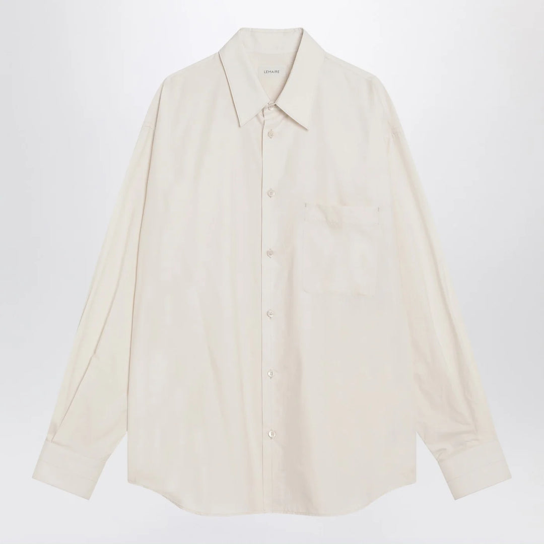 LEMAIRE - Ivory cotton and silk shirt