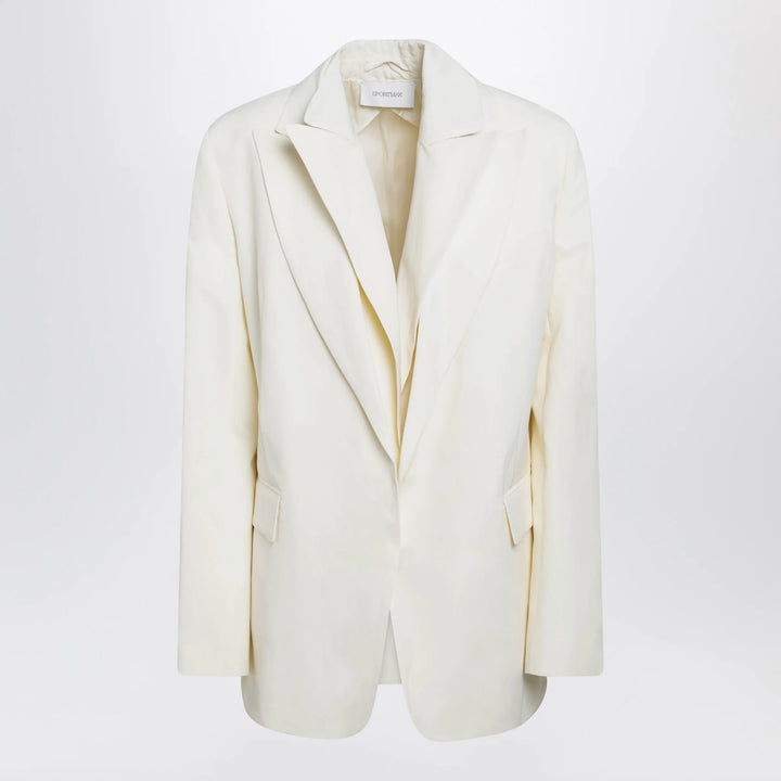 Sportmax - Double-collar blazer in viscose blend, yellow