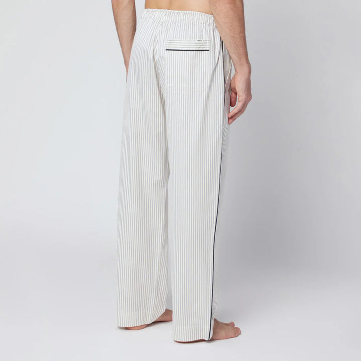 Tekla - Brown and white striped pyjama trousers Brand Pants