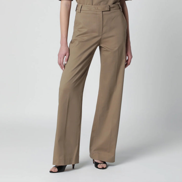 TheLatest - Cognac cotton palazzo trousers