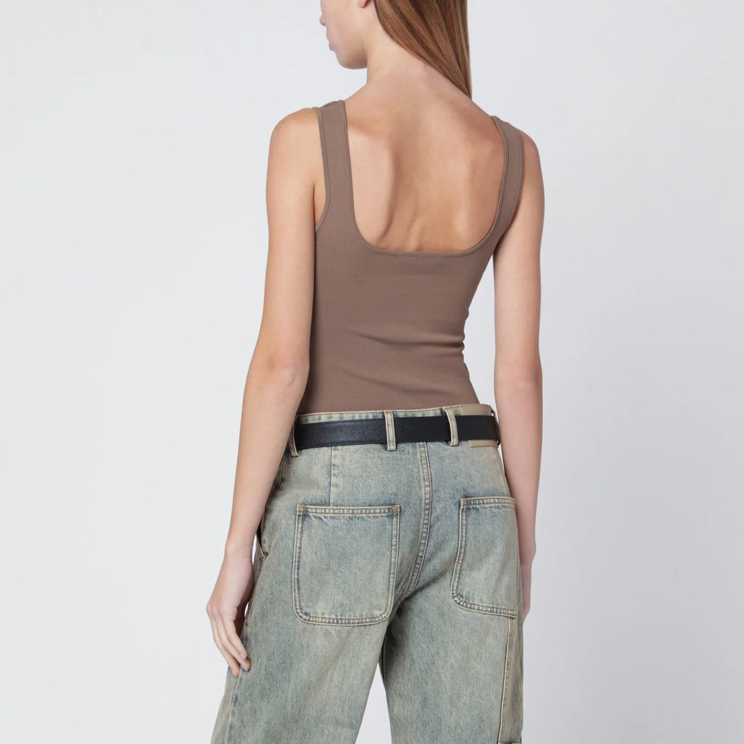 Entire Studios - Light brown viscose-blend top
