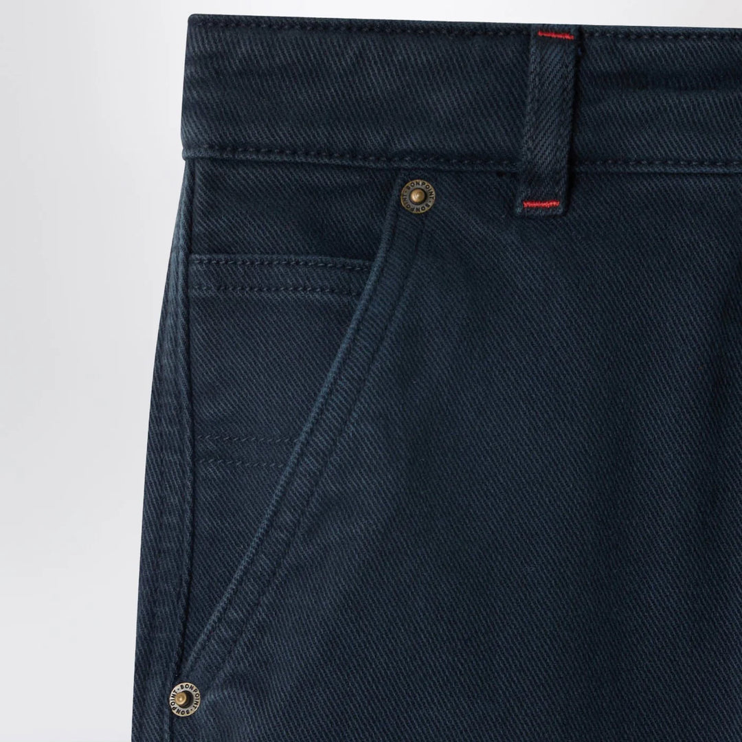 Bonpoint - Ewann navy blue cotton trousers
