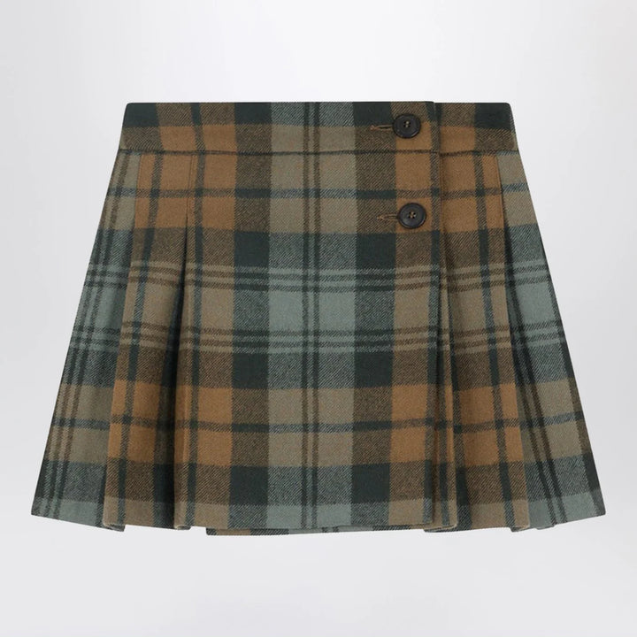 Bonpoint - Talissa kilt skirt in wool with check pattern