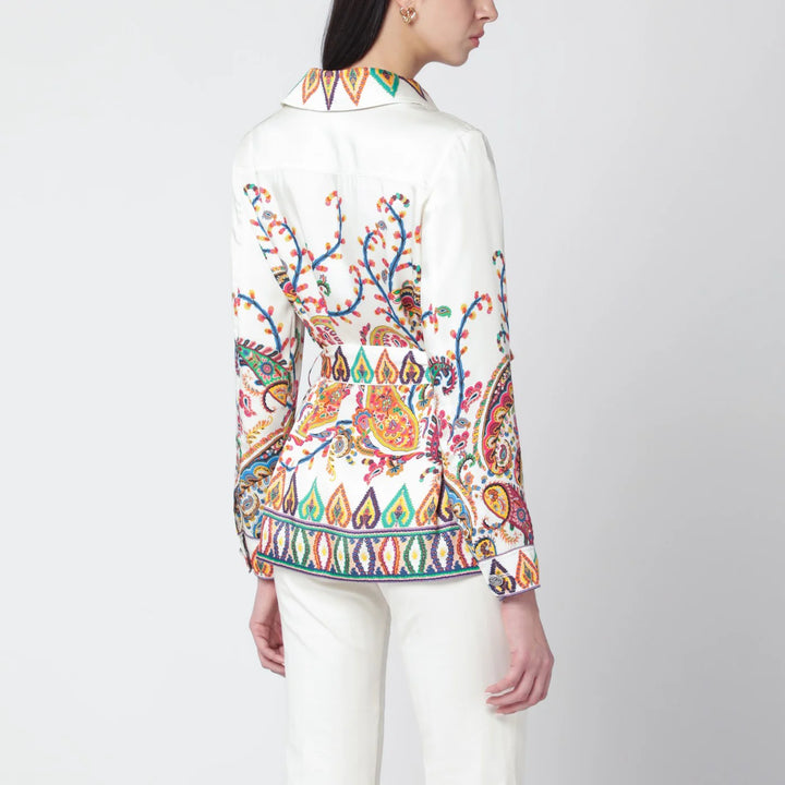 ETRO - Paisley-print belted shirt jacket
