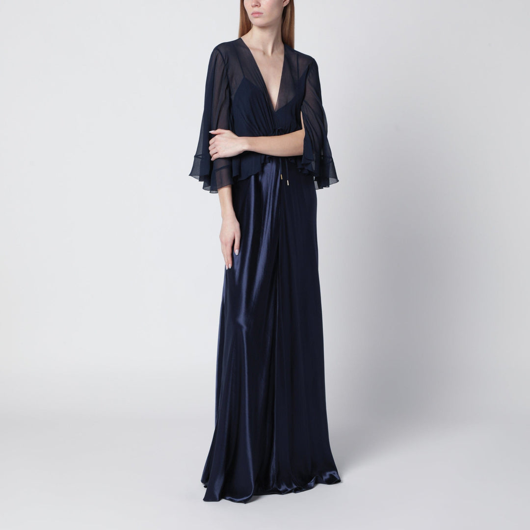Apparel & Accessories Alberta Ferretti - Long semi-transparent blue dress in viscose Brand