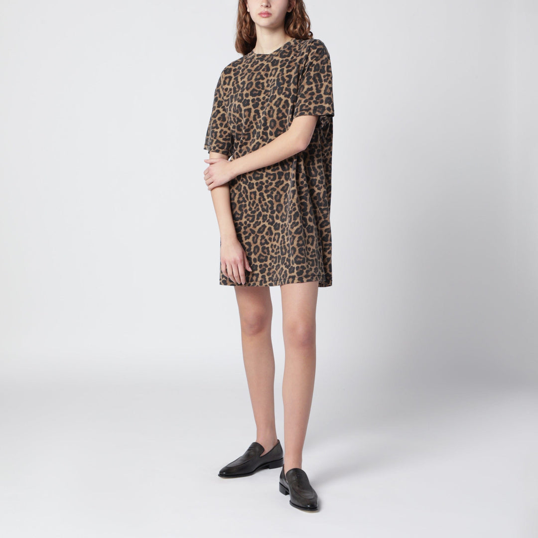 Apparel &amp; Accessories ANINE BING - Beth mini dress in leopard-print cotton Brand