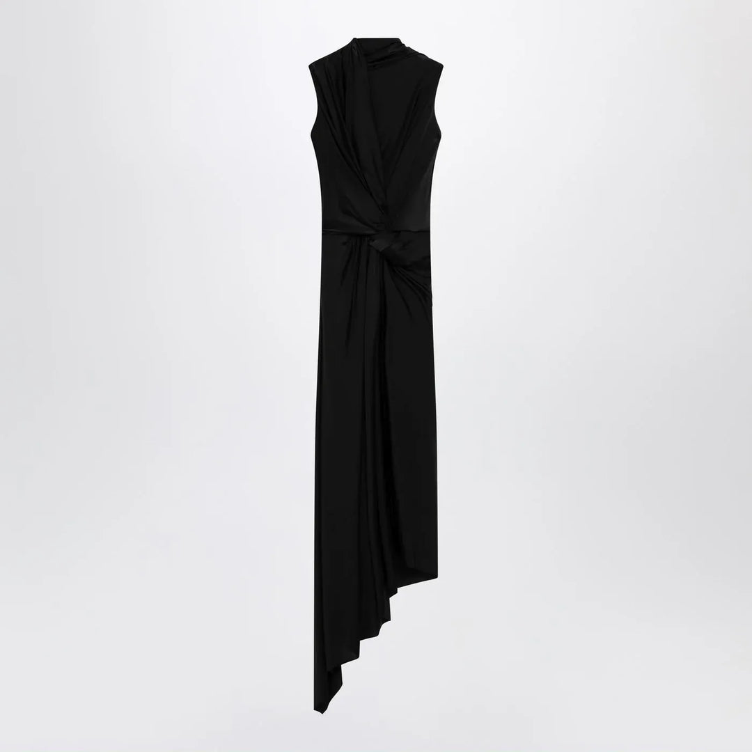 Balenciaga - Black draped midi dress Brand Apparel &amp; Accessories 36  FR