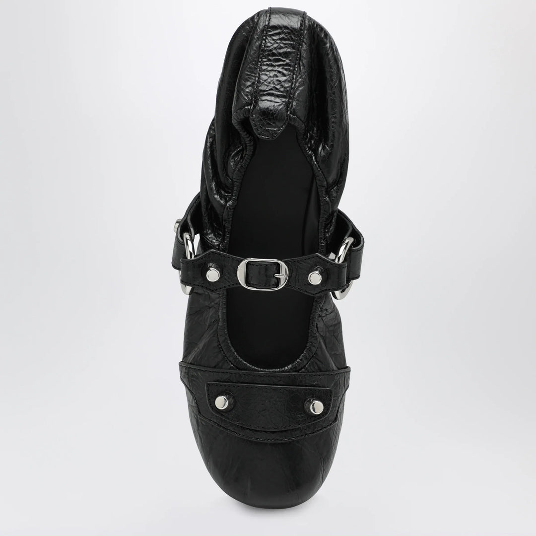 Balenciaga - City black ballet flats in Arena lambskin leather Brand Apparel &amp; Accessories