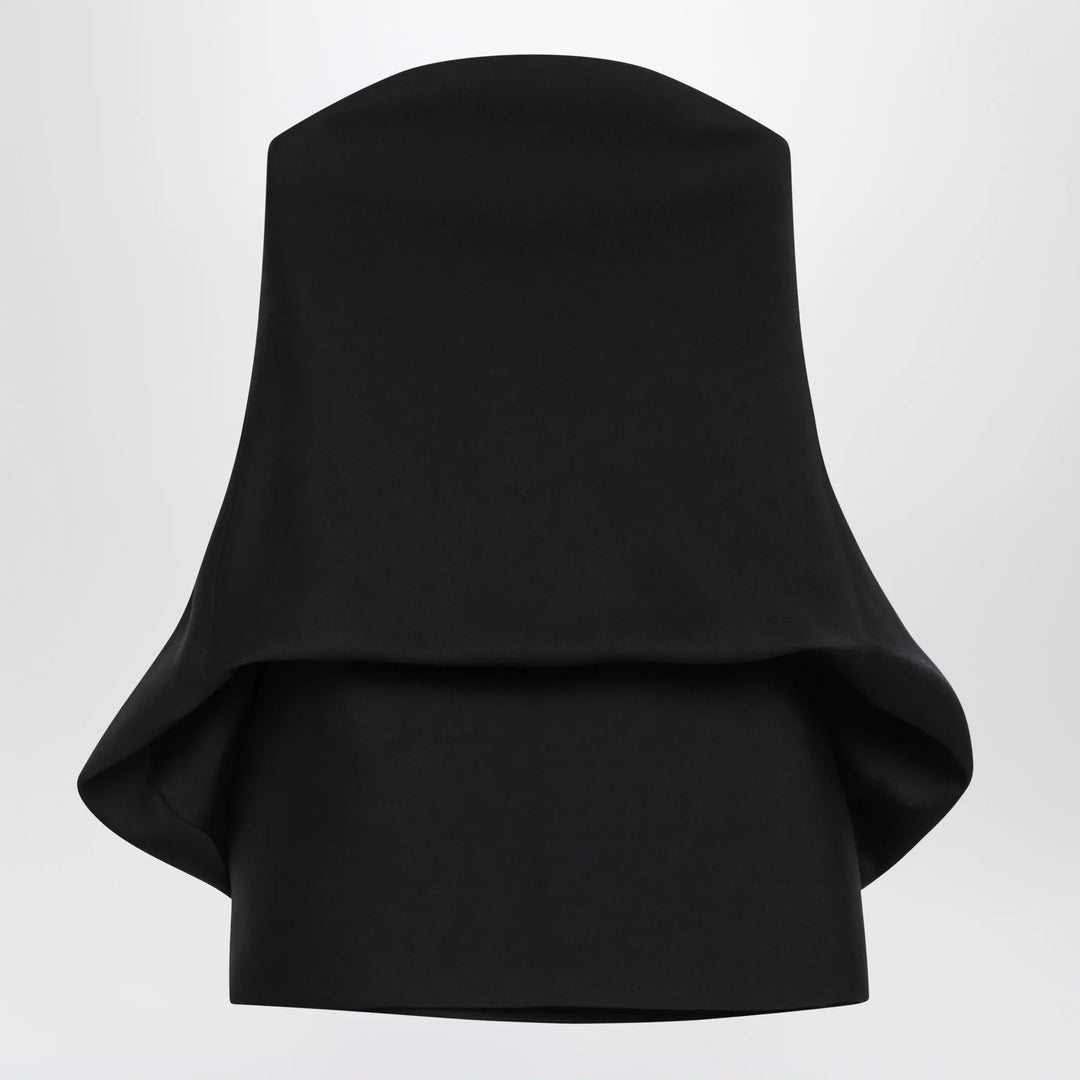 Balenciaga - Mini balloon bustier dress in wool and silk black Brand Apparel &amp; Accessories 36  FR