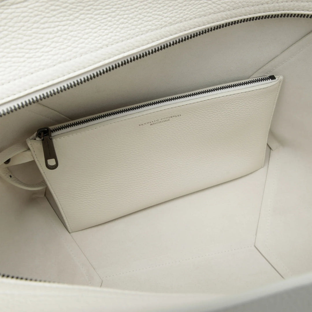 Brunello Cucinelli - BC Duo bag in ivory leather Brand Apparel &amp; Accessories TU