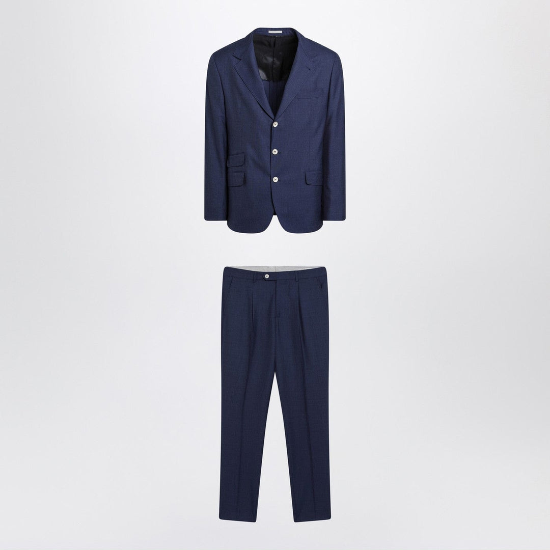 Apparel &amp; Accessories Brunello Cucinelli - Blue single-breasted wool suit Brand