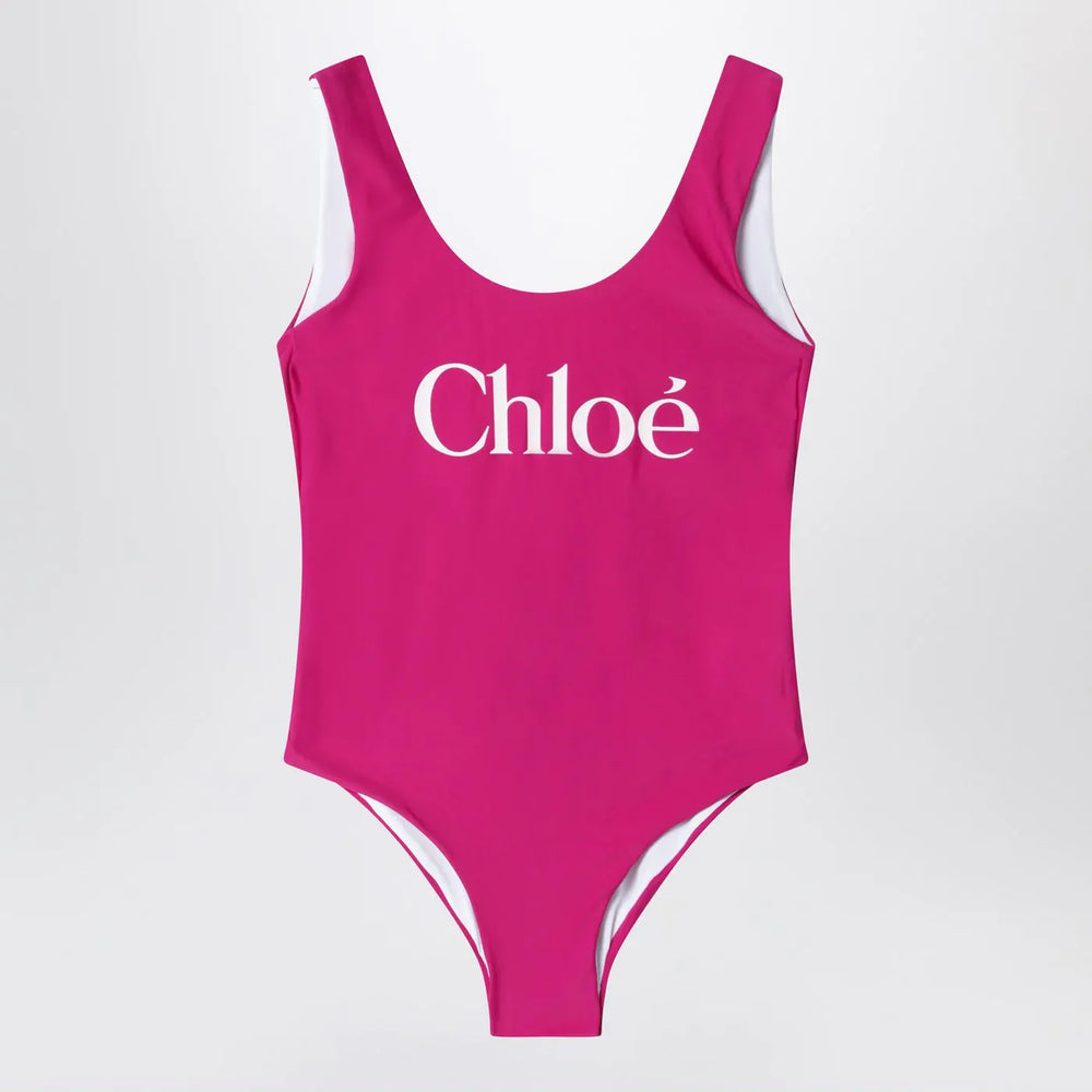 Chloé - Fuchsia swimsuit with logo Brand Apparel & Accessories 8