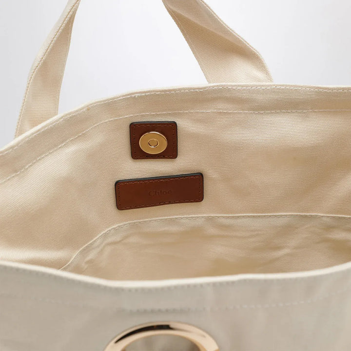 Chloé - Ivory tote bag with logo embroidery Brand Apparel &amp; Accessories TU