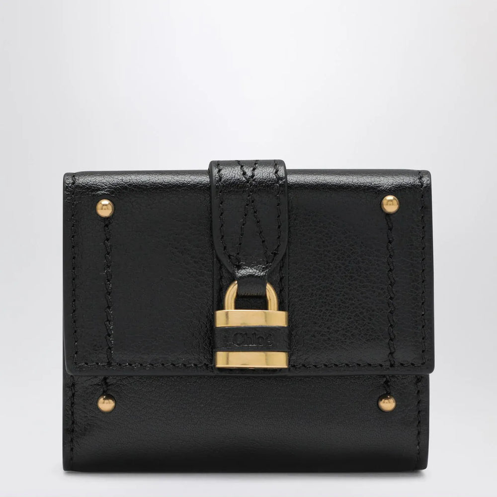 Chloé - Mini black Paddington trifold leather wallet Brand Apparel & Accessories TU