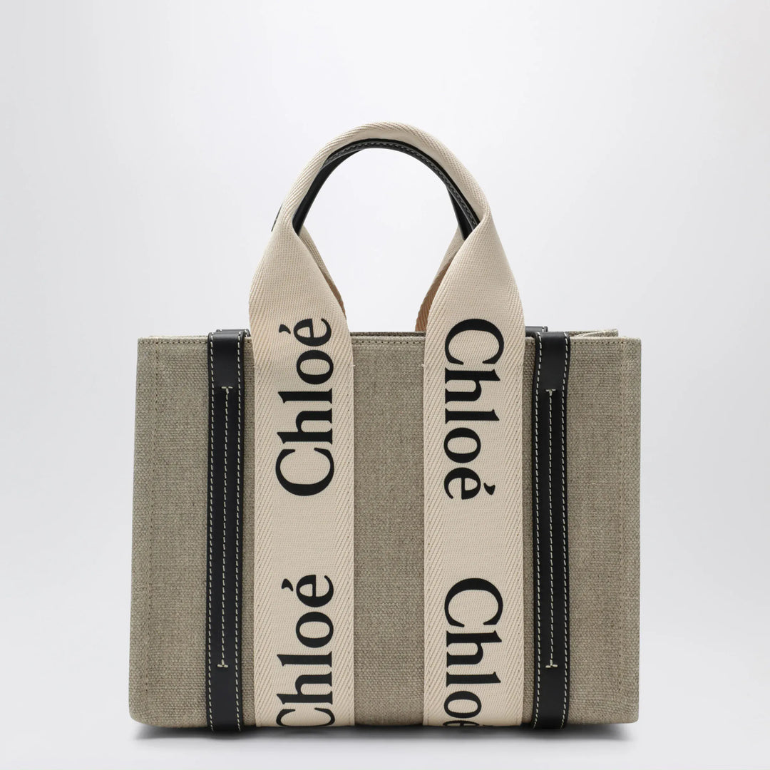Chloé - Woody little bag in beige canvas Brand Apparel &amp; Accessories TU