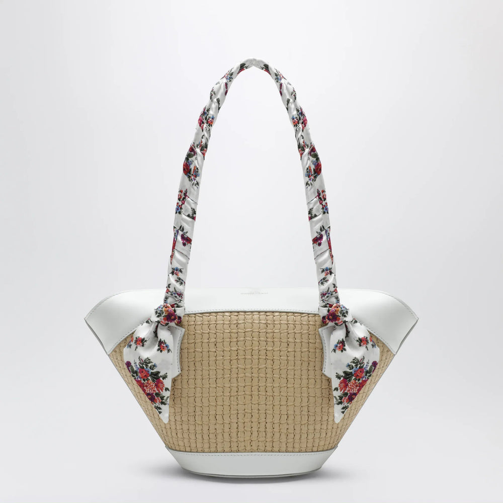 Dolce&Gabbana - Capri raffia coffa bag in cream and white Brand Apparel & Accessories > Clothing Accessories > Hats TU