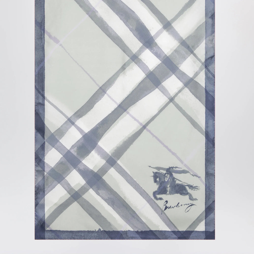 Burberry - Large watercolour Check silk scarf in green Brand Apparel & Accessories > Clothing Accessories > Scarves & Shawls TU