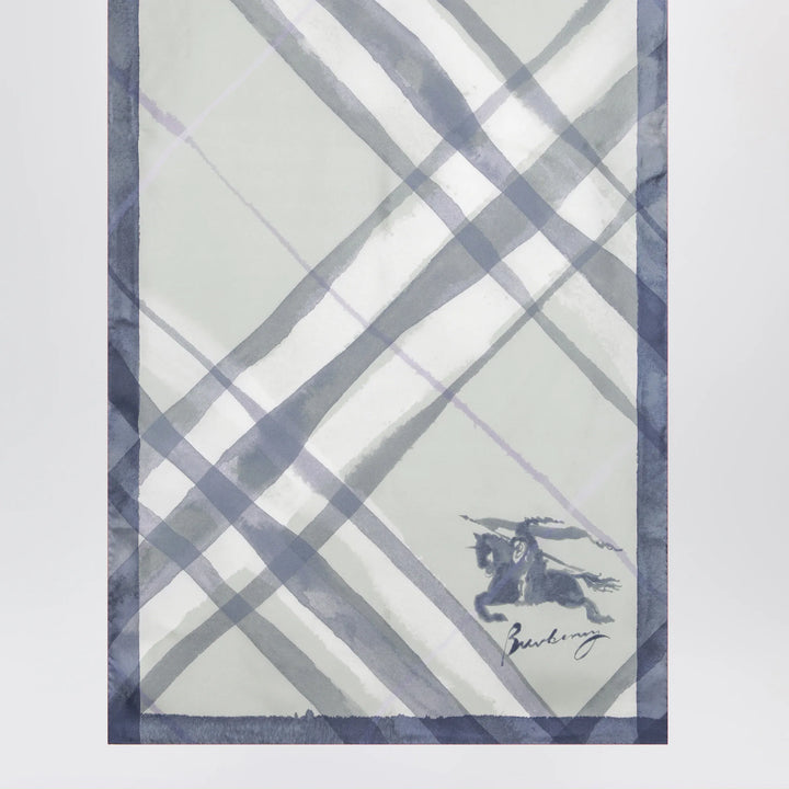 Burberry - Large watercolour Check silk scarf in green Brand Apparel &amp; Accessories > Clothing Accessories > Scarves &amp; Shawls TU