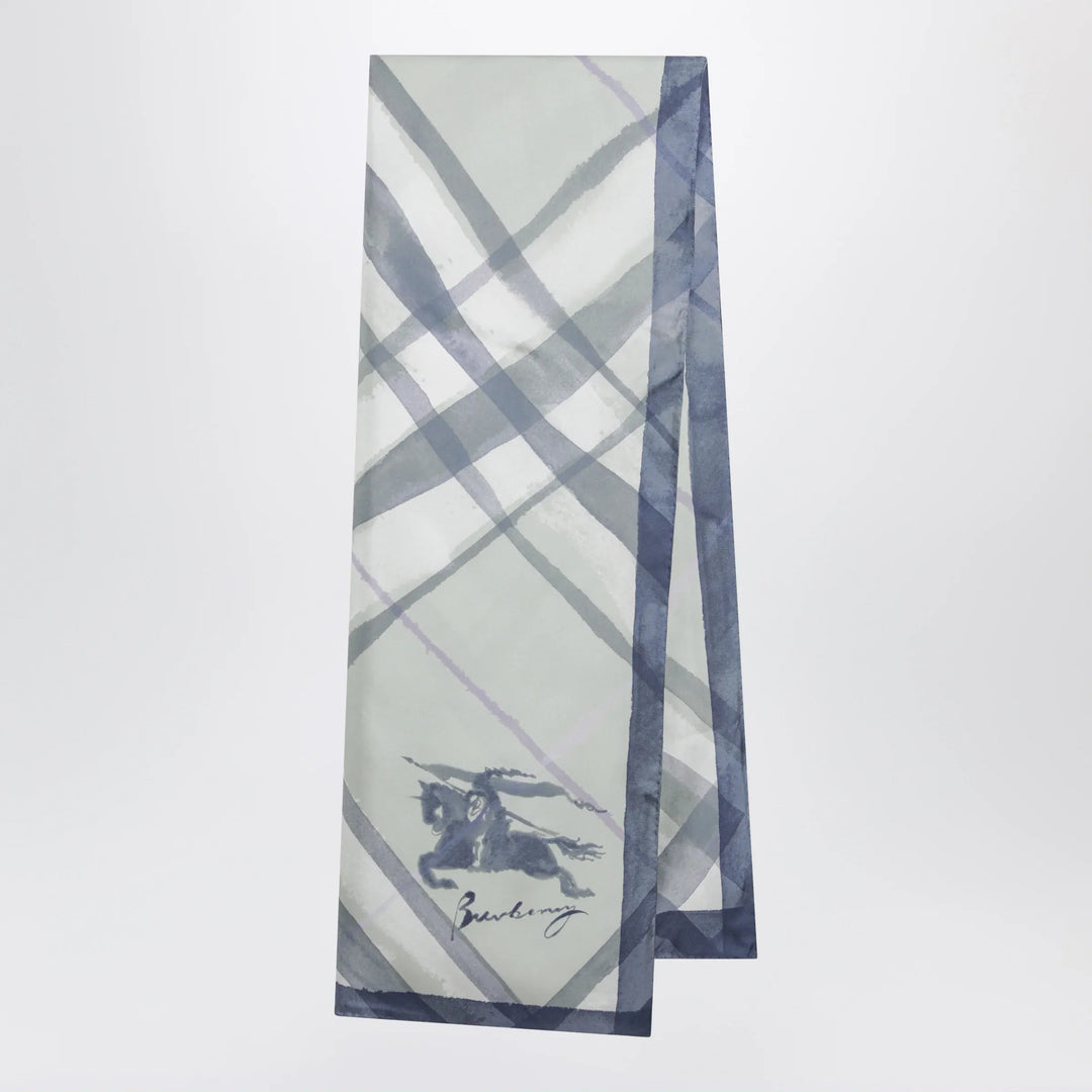 Burberry - Large watercolour Check silk scarf in green Brand Apparel & Accessories > Clothing Accessories > Scarves & Shawls TU