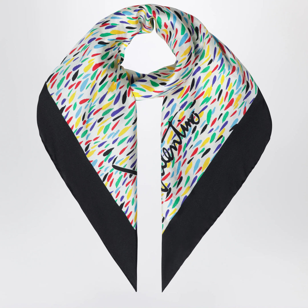 Valentino Garavani - Silk scarf with multicolor print Brand Apparel &amp; Accessories > Clothing Accessories > Scarves &amp; Shawls