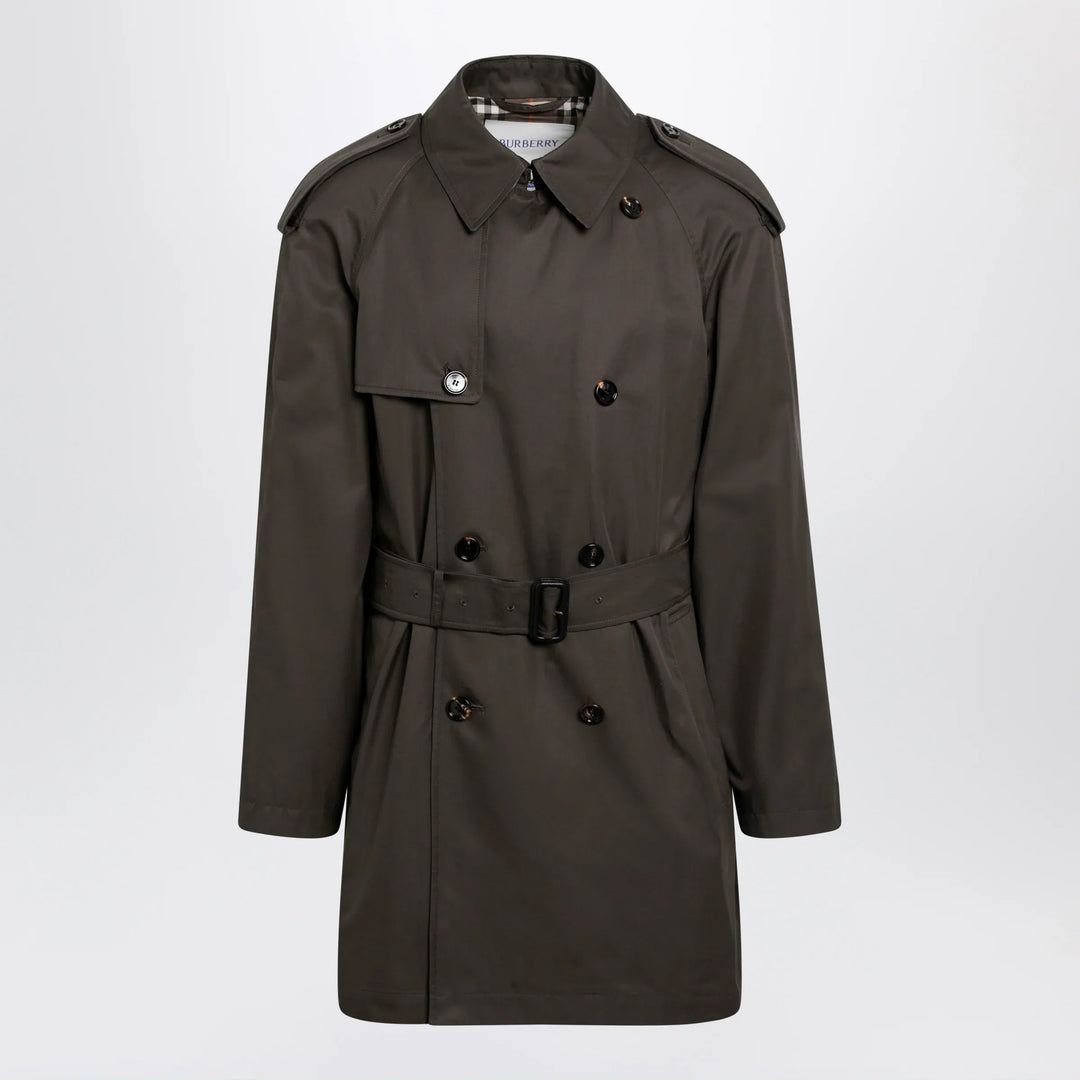 Burberry - Leadenham mid-length gabardine trench coat in brown Brand Apparel &amp; Accessories > Clothing > Outerwear > Coats &amp; Jackets 48 IT
