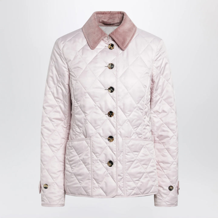 Burberry - Pink quilted jacket Brand Apparel &amp; Accessories > Clothing > Outerwear > Coats &amp; Jackets S
