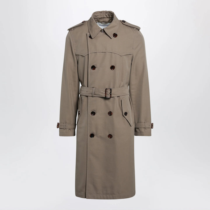 Burberry - Short Foxfield trench coat in cotton and silk Brand Apparel &amp; Accessories > Clothing > Outerwear > Coats &amp; Jackets 46 IT